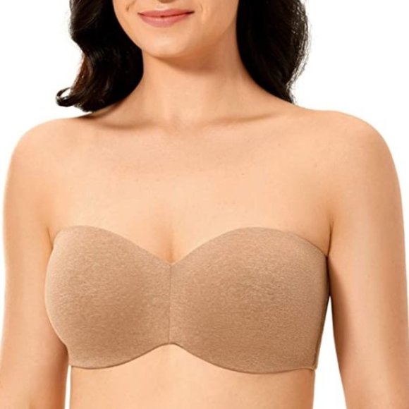 DELIMIRA Strapless Bra Unlined Underwire Minimizer Plus Size Support *NEW* - Picture 1 of 3